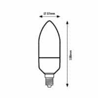Bec LED E14 C35 9W 4000K (alb natural) 806Lm RABALUX