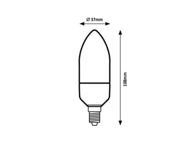 Bec LED E14 C35 9W 4000K (alb natural) 806Lm RABALUX