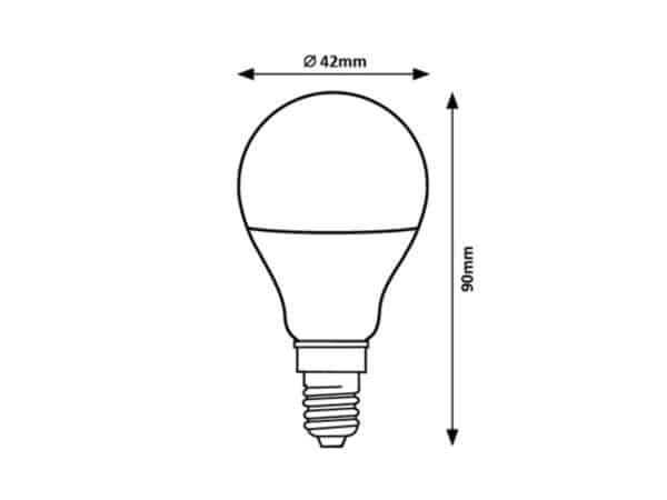 Bec LED E14 G45 9W 4000K (alb natural) 810Lm RABALUX