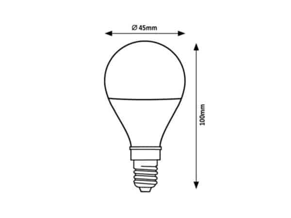 Bec Led E14 cu filament 2W 3000K (alb cald) G45 470Lm High Lumen RABALUX