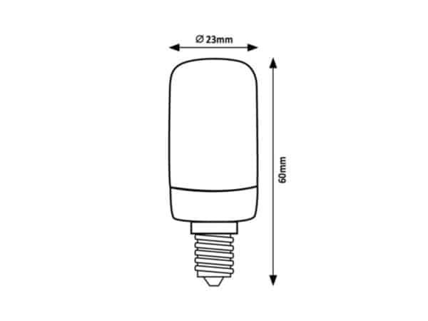 Bec Led E14 cu filament 2W 4000K (alb natural) T20 140Lm RABALUX