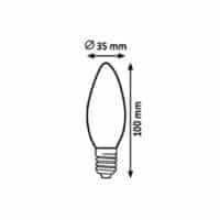 Bec Led E14 cu filament 4,2W 4000K (alb natural) C35 470Lm RABALUX