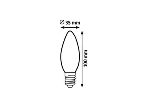 Bec Led E14 cu filament 4,2W 4000K (alb natural) C35 470Lm RABALUX