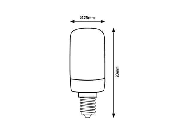 Bec Led E14 cu filament 4W 3000K (alb cald) T25 400Lm RABALUX