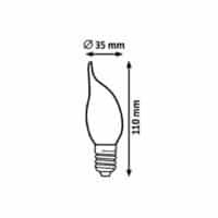 Bec Led E14 cu filament 4W 4000K (alb natural) CF35 470Lm RABALUX