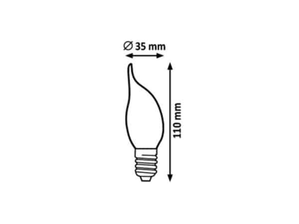 Bec Led E14 cu filament 4W 4000K (alb natural) CF35 470Lm RABALUX