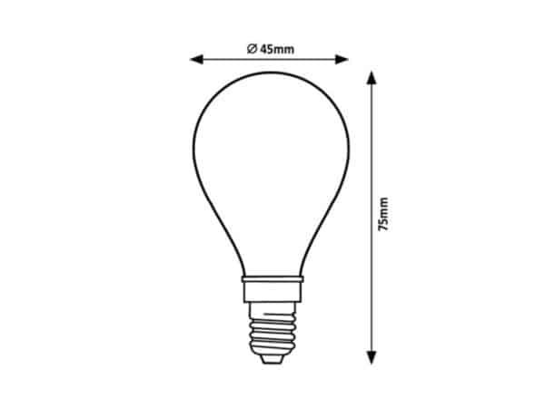 Bec Led E14 cu filament 6W 3000K (alb cald) G45 850Lm RABALUX