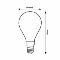 Bec LED E14 cu sticlă opală 4W 4000K (alb natural) G45 350Lm RABALUX