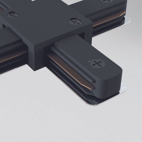 Conector X (în cruce) pentru șină aplicată Maytoni Unity Negru
