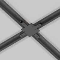 Conector X (în cruce) pentru șină încastrată Maytoni Unity Negru