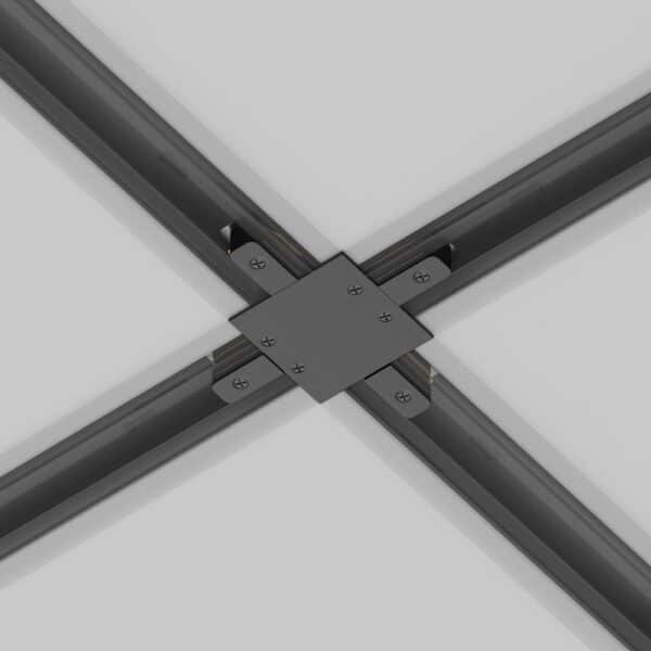 Conector X (în cruce) pentru șină încastrată Maytoni Unity Negru