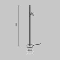 Lampadar LED dimabil Maytoni Thin 3000K 14W IP20 auriu cu lumină directă și indirectă
