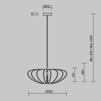Pendul Maytoni Cambio E27 60W Gri închis D58