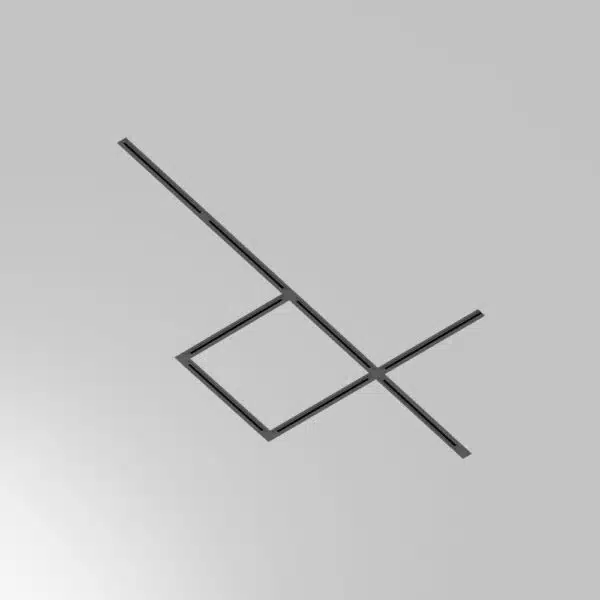 Șină încastrată pentru sistem de iluminat Maytoni Unity 2 metri Negru