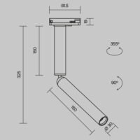 Spot Led direcționabil pentru sistem pe șină Maytoni Unity Focus Dual 1x6W Alb