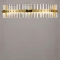 Lustră LED aurie dimabilă Nova Luce Kezo 45W 3500K IP20 D60