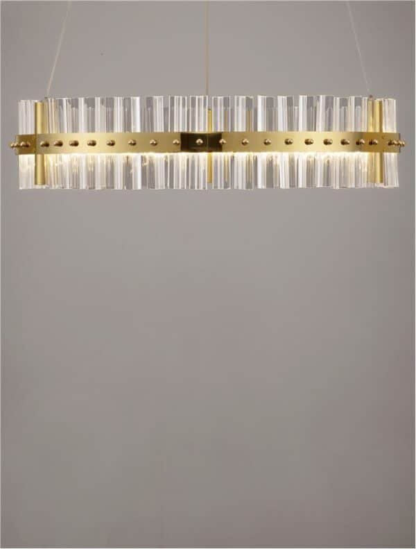 Lustră LED aurie dimabilă Nova Luce Kezo 45W 3500K IP20 D60