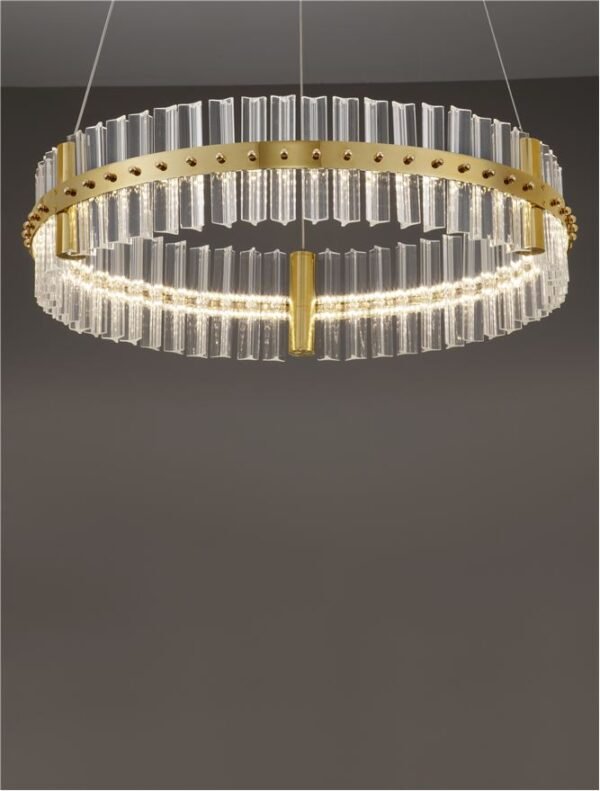 Lustră LED aurie dimabilă Nova Luce Kezo 45W 3500K IP20 D60