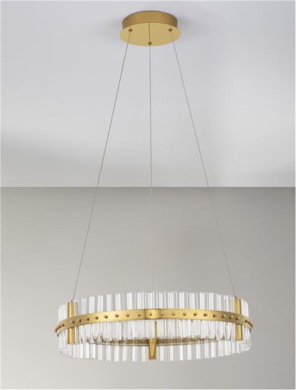 Lustră LED aurie dimabilă Nova Luce Kezo 45W 3500K IP20 D60