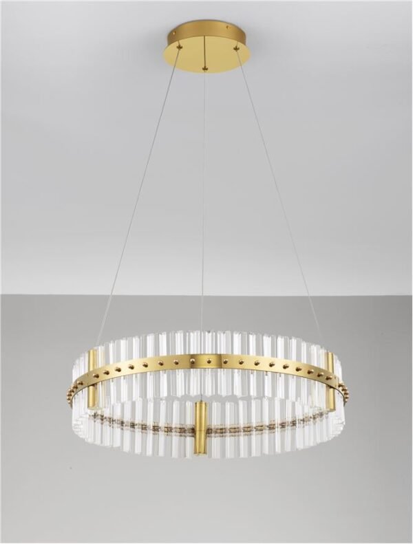 Lustră LED aurie dimabilă Nova Luce Kezo 45W 3500K IP20 D60