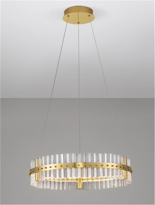 Lustră LED aurie dimabilă Nova Luce Kezo 45W 3500K IP20 D60