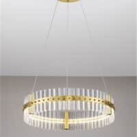 Lustră LED aurie dimabilă Nova Luce Kezo 45W 3500K IP20 D60