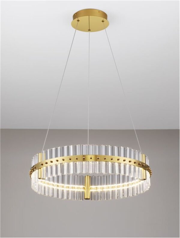 Lustră LED aurie dimabilă Nova Luce Kezo 45W 3500K IP20 D60