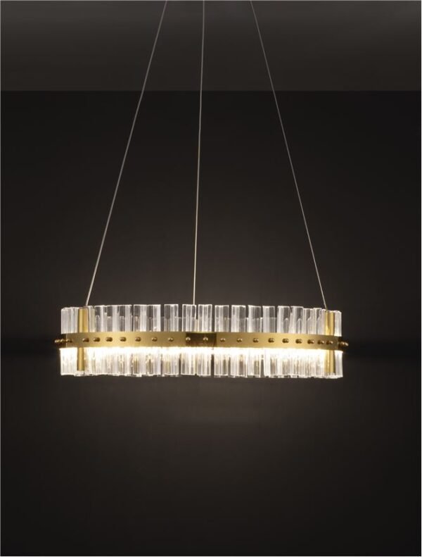 Lustră LED aurie dimabilă Nova Luce Kezo 45W 3500K IP20 D60