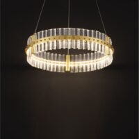 Lustră LED aurie dimabilă Nova Luce Kezo 45W 3500K IP20 D60