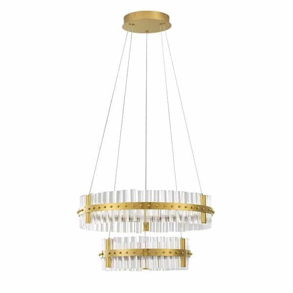 Lustră LED aurie dimabilă Nova Luce Kezo 67W 3500K IP20 D60