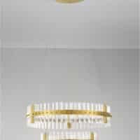 Lustră LED aurie dimabilă Nova Luce Kezo 67W 3500K IP20 D60