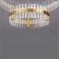 Lustră LED aurie dimabilă Nova Luce Kezo 67W 3500K IP20 D60