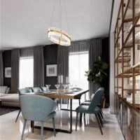Lustră LED ovală aurie dimabilă Nova Luce Kezo 45W 3500K IP20 D90