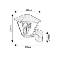 Aplică de perete exterior Rabalux Paravento E27 1x40W IP44
