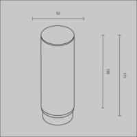 Difuzor Acrilic Decorativ pentru Focus Led Maytoni din sistemul Unity 12W ⌀52mm lungimea 171mm
