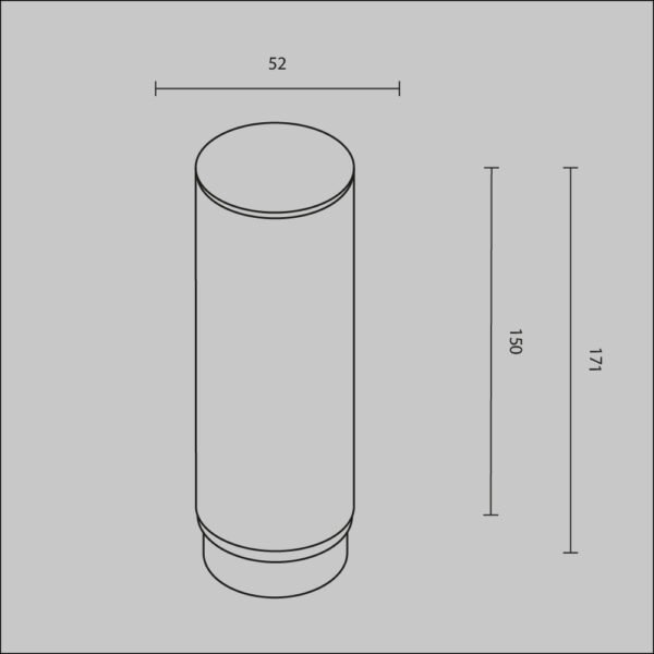 Difuzor Acrilic Decorativ pentru Focus Led Maytoni din sistemul Unity 12W ⌀52mm lungimea 171mm