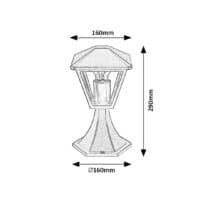 Lampă grădină Rabalux Paravento E27 1x40W IP44