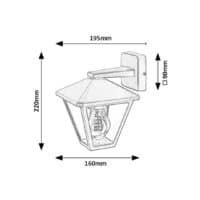 Lampă perete exterior Rabalux Paravento E27 1x40W IP44