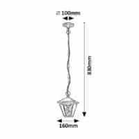 Lustră suspendată exterior Rabalux Paravento E27 1x40W IP44