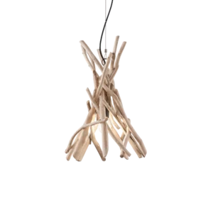 Pendul rustic din lemn Ideal Lux Driftwood E27 1x60W