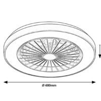 Plafonieră LED cu ventilator WIFI și telecomandă Rabalux Dalfon2 40W 3000K-4000K-6000K 2200Lm 10 Plafonieră LED cu ventilator WIFI și telecomandă Rabalux Dalfon2 40W 3000K-4000K-6000K 2200Lm