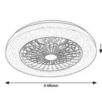 Plafonieră LED cu ventilator și telecomandă Rabalux Dalfon2 48W 3000K-6500K 1900Lm 9 Plafonieră LED cu ventilator și telecomandă Rabalux Dalfon2 48W 3000K-6500K 1900Lm