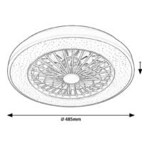 Plafonieră LED cu ventilator și telecomandă Rabalux Dalfon2 48W 3000K-6500K 2400Lm 9 Plafonieră LED cu ventilator și telecomandă Rabalux Dalfon2 48W 3000K-6500K 2400Lm