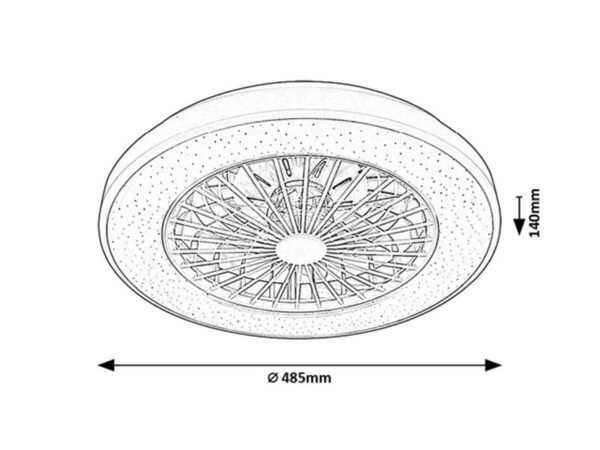 Plafonieră LED cu ventilator și telecomandă Rabalux Dalfon2 48W 3000K-6500K 2400Lm 9 Plafonieră LED cu ventilator și telecomandă Rabalux Dalfon2 48W 3000K-6500K 2400Lm