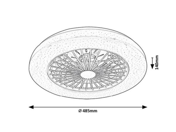 Plafonieră LED cu ventilator și telecomandă Rabalux Dalfon2 48W 3000K-6500K 3500Lm 14 Plafonieră RGB LED cu ventilator și telecomandă Rabalux Dalfon2 48W 3000K-6500K 3500Lm
