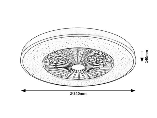 Plafonieră LED cu ventilator și telecomandă Rabalux Dalfon2 72W 3000K-6500K 2100Lm 10 Plafonieră LED cu ventilator și telecomandă Rabalux Dalfon2 72W 3000K-6500K 2100Lm
