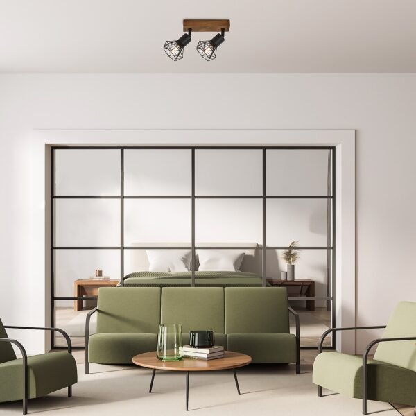 Plafoniera spot stil industrial Rabalux Zeus E14 2x MAX 40W