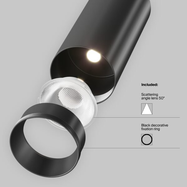 Spot dimabil pentru șină Maytoni Unity Focus Led 3000K 12W 50° Negru