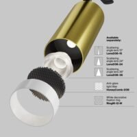 Spot pentru șină Maytoni Unity Focus LED 3000K 12W 50° Auriu