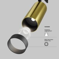 Spot pentru șină Maytoni Unity Focus LED 3000K 12W 50° Auriu